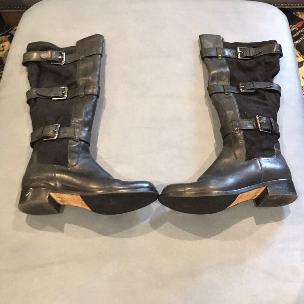 Cole Han Avalon Knee high multi-buckled knee boots